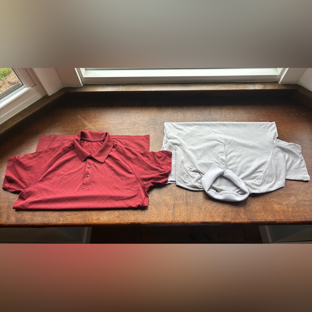 Set of 2 Lululemon size L golf shirts
